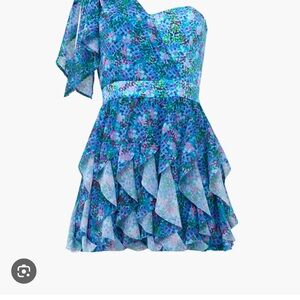 French Connection Blue and Purple Asymmetrical Dress